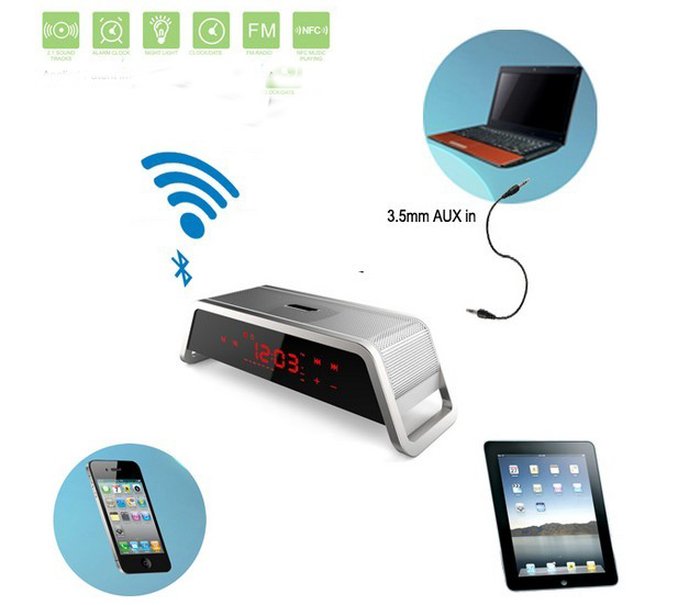 Mini Vibration Bluetooth Speaker with alarm clock