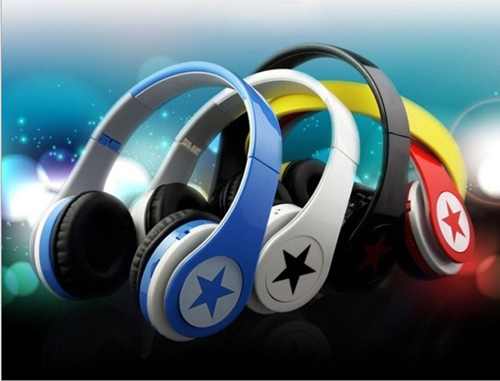 Stereo headset wireless stars earphone support FM