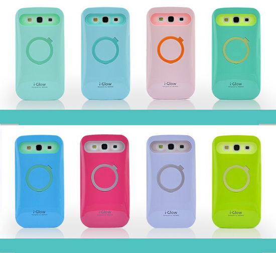 Korean hit color Samsung i9300 i9308 silicone phone case with stand wholesale noctilucent protective shell