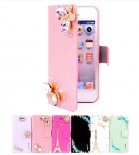 The new Apple phone shell iPhone5/5S silk diamond pattern leather protective sleeve apple stand