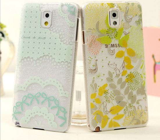 Samsung note3 hollow butterfly painted Mobile phone protective cover protective shell color