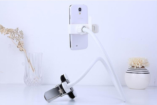 Universal multifunctional sing and double clip stand bedside phone holder