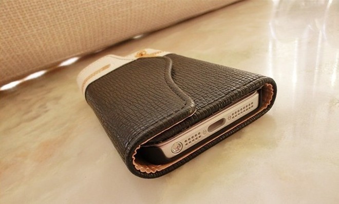 Apple iphone 5/5 s wallet zipper holster 4 s card wallet folding cases