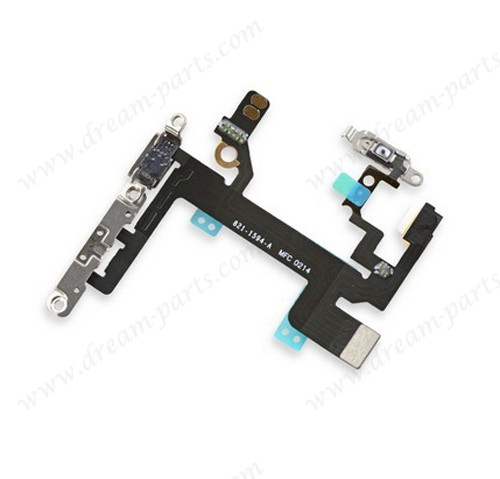 Wholesale Original Power Mute Volume Button Swith Connector Flex Cable Ribbon iPhone 5s
