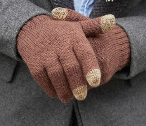 Men\s winter section thicker gloves touchscreen phone